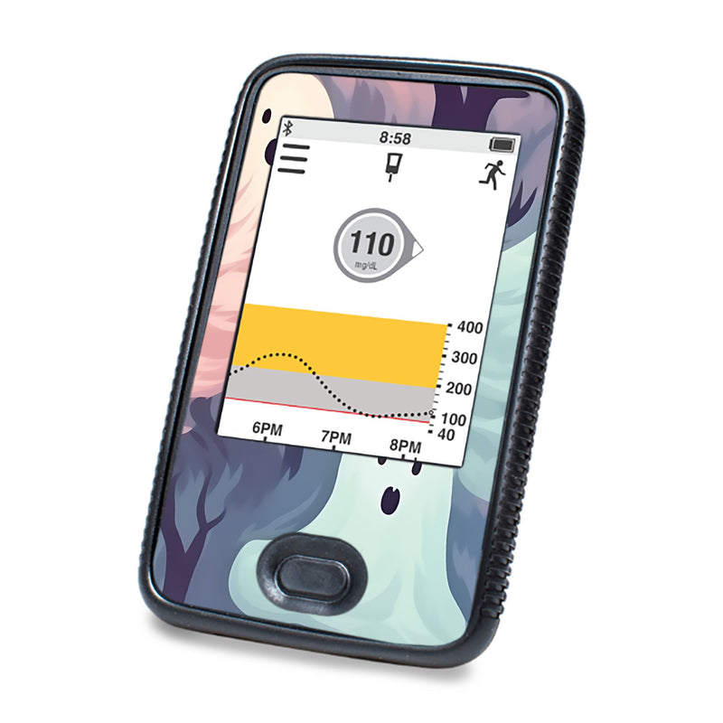 Peelz Wispy Ghosts DEXCOM G6 Touchscreen Receiver Peelz/Stickers White Smoke