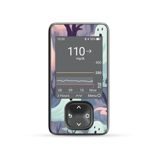 Peelz Wispy Ghosts DEXCOM G7 and Stelo and G6 Touchscreen Receiver Sticker Peelz/Stickers Dim Gray