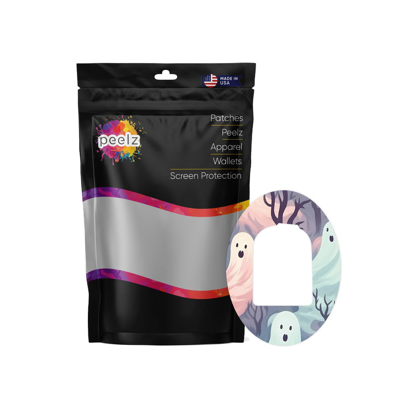Peelz Wispy Ghosts Pod Patch Tape - Pump Peelz Patch Medical Tape White Smoke 4-Pack (Set of 4 Patches)
