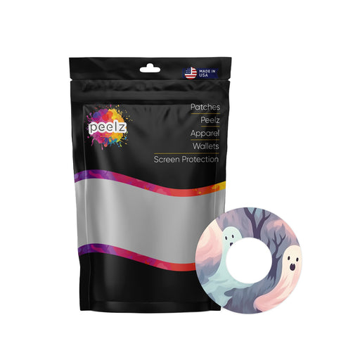 Peelz Wispy Ghosts Patch  Tape Designed for the FreeStyle Libre 2 Patch Medical Tape White Smoke 4-Pack Libre 2 (Set of 4 Patches)