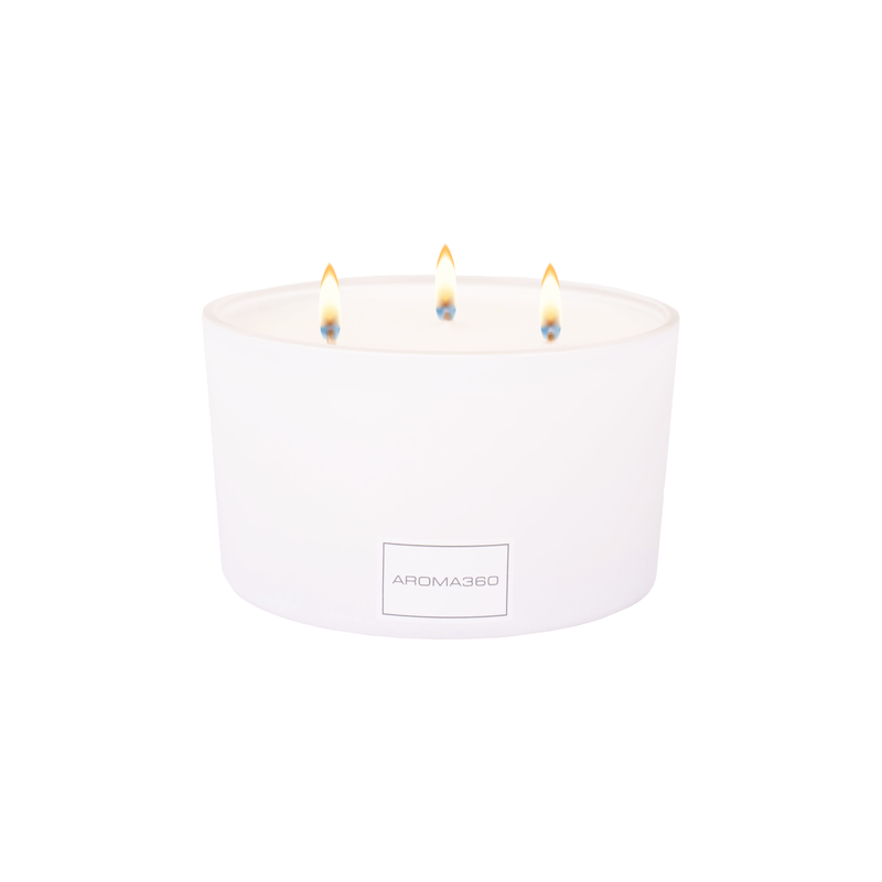 Aroma360 Iris 3-Wick Candle Candle White Smoke White