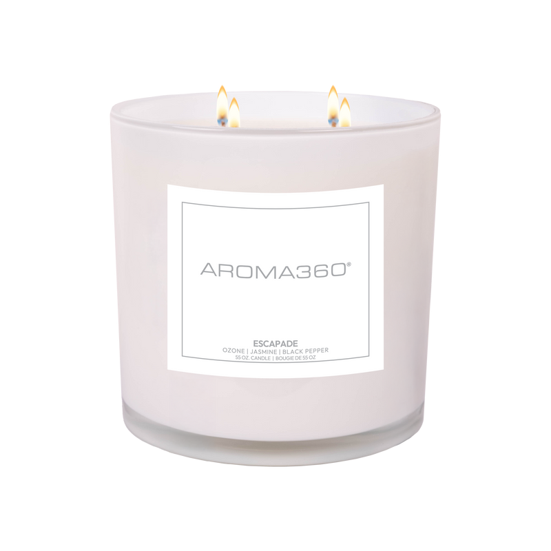 Aroma360 Escapade 4-Wick Candle Candle White Smoke White
