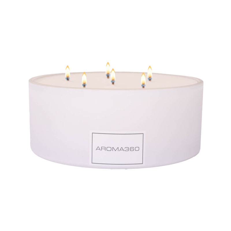 Aroma360 Iris 6-Wick Candle Candle Lavender White