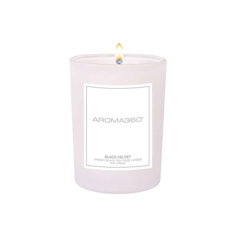 Aroma360 Black Velvet Single-Wick Candle Candle White Smoke White