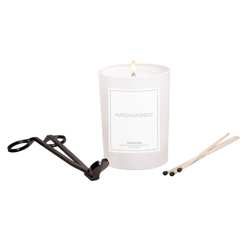 Aroma360 Dream On Single-Wick Candle Candle Black Black,White