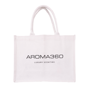 Aroma360 Luxury Canvas Tote Accessories Lavender Large / White