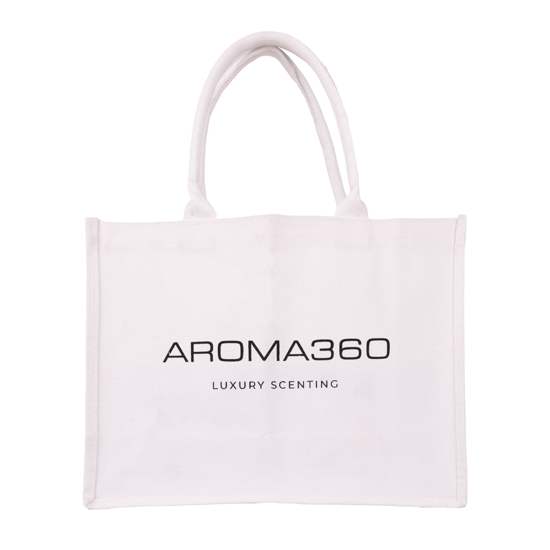 Aroma360 Luxury Canvas Tote Accessories Lavender Large / White