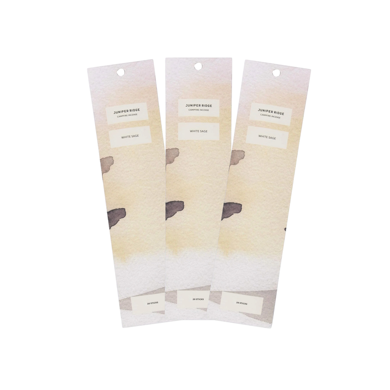 Juniper Ridge White Sage Campfire Incense (20 Sticks) 3-Pack Incense Light Gray