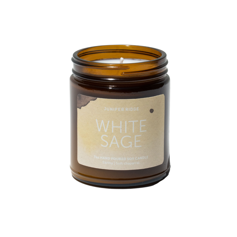 Juniper Ridge White Sage Essential Oil Candle Candles Dark Gray