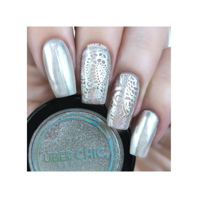 UberChic Beauty White Magic Chrome Powder Dark Gray