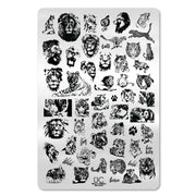 UberChic Beauty Wild & Fierce: Big Cats Stamping Plate Black