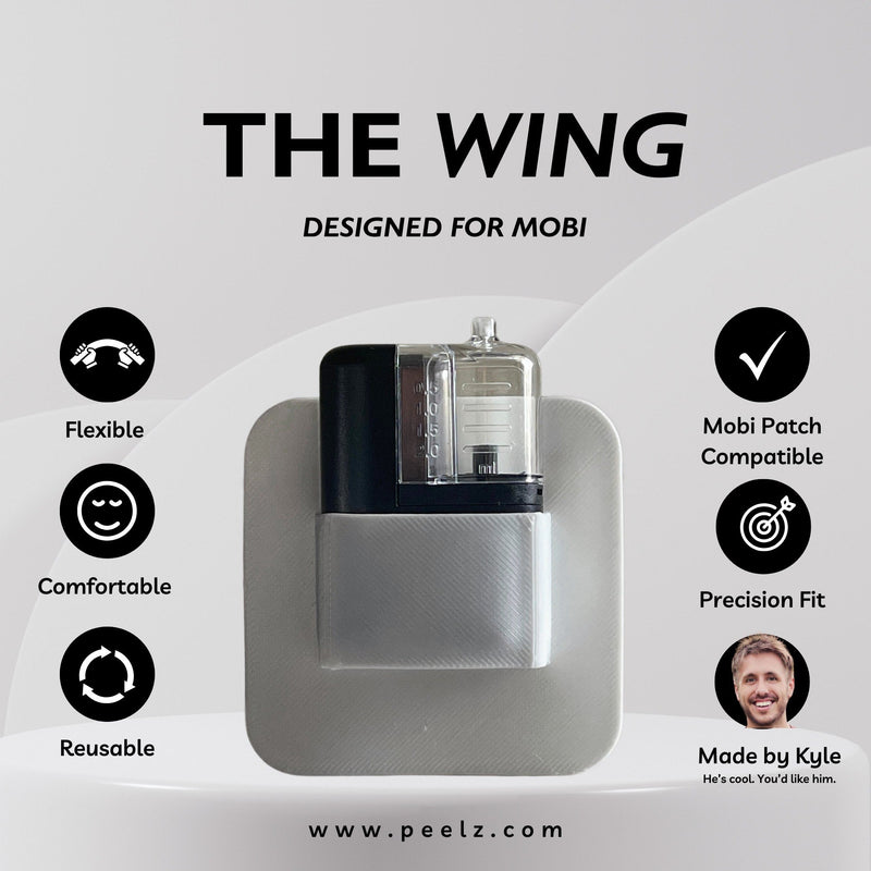 Peelz The Wing Designed for Tandem Mobi Tandem Mobi Sleeve Light Gray white,blue,yellow,lialac-glow,gray,pink-zing,red,clear,black,nebula,radioactive