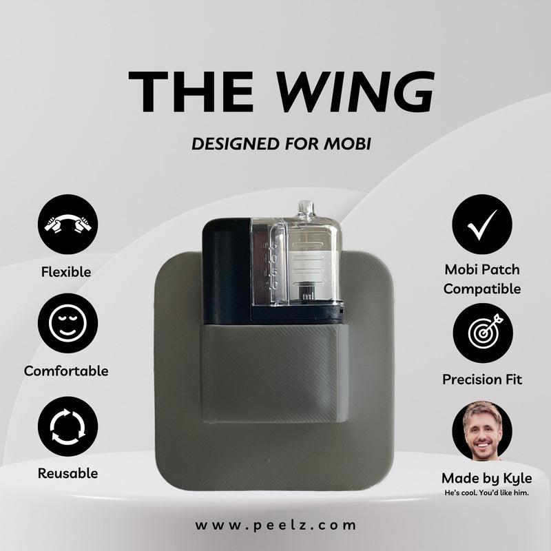 Peelz The Wing Designed for Tandem Mobi Tandem Mobi Sleeve Light Gray white,blue,yellow,lialac-glow,gray,pink-zing,red,clear,black,nebula,radioactive