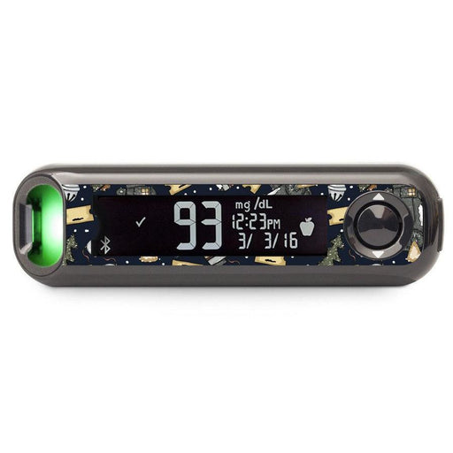 Peelz Winter Express Bayer Contour© Next One Glucometer Peelz/Stickers Dark Slate Gray