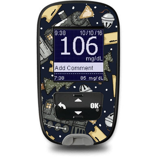 Peelz Winter Express Sticker for the Accu-Chek Guide Glucometer Peelz/Stickers Black