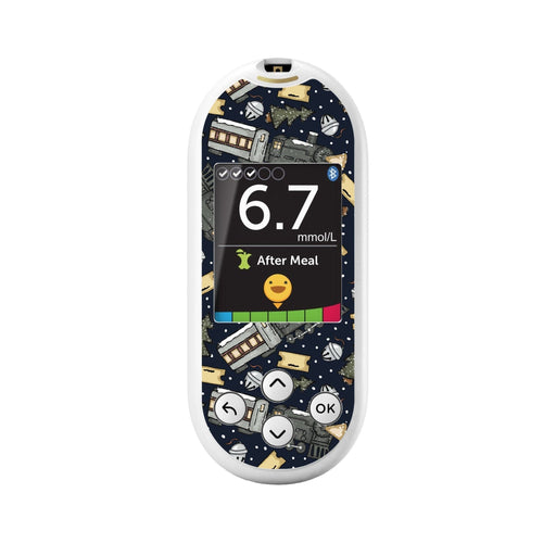 Peelz Winter Express for OneTouch Verio Reflect Glucometer Peelz/Stickers White Smoke
