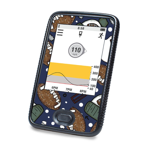 Peelz Winter Football DEXCOM G6 Touchscreen Receiver Peelz/Stickers White Smoke