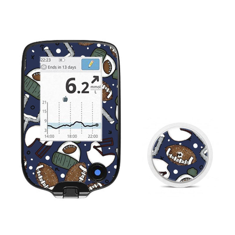 Peelz Winter Football Freestyle Libre 2 Peelz/Stickers White Smoke Receiver + Sensor