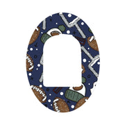 Peelz Winter Football Pod Patch Tape - Pump Peelz Patch Medical Tape White Smoke 1-Pack Omnipod Tape