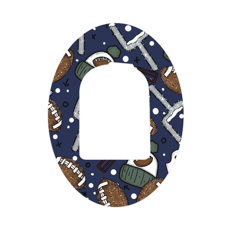 Peelz Winter Football Pod Patch Tape - Pump Peelz Patch Medical Tape White Smoke 1-Pack Omnipod Tape