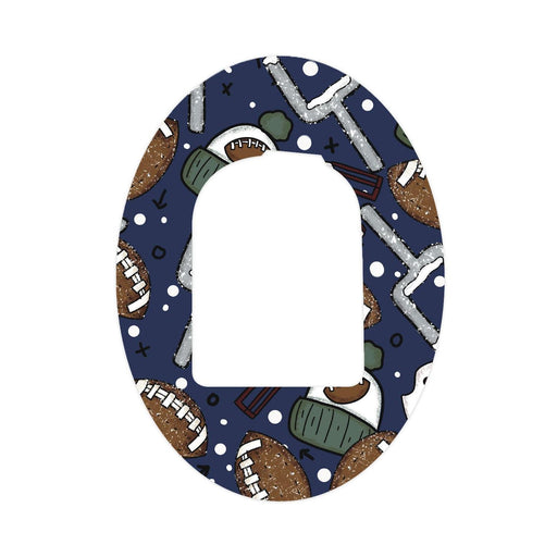 Peelz Winter Football Pod Patch Tape - Pump Peelz Patch Medical Tape White Smoke 1-Pack Omnipod Tape