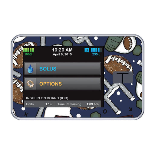 Peelz Winter Football Sticker for Tandem t:slim Peelz/Stickers Black