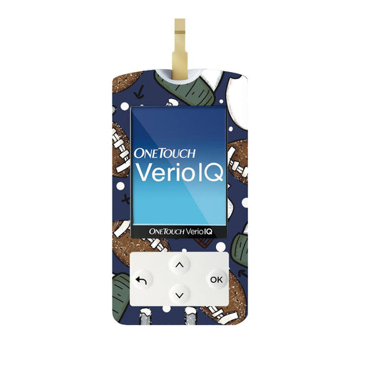 Peelz Winter Football for OneTouch Verio IQ Glucometer Peelz/Stickers White Smoke