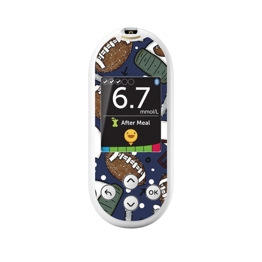 Peelz Winter Football for OneTouch Verio Reflect Glucometer Peelz/Stickers White Smoke