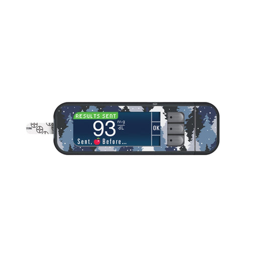 Peelz Winter Forest Sticker for Bayer Contour Next Glucometer Peelz/Stickers White Smoke