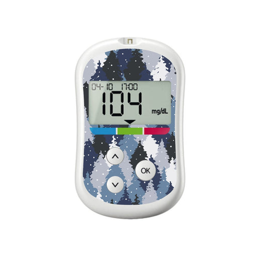 Peelz Winter Forest for OneTouch Verio Flex Glucometer Peelz/Stickers White Smoke