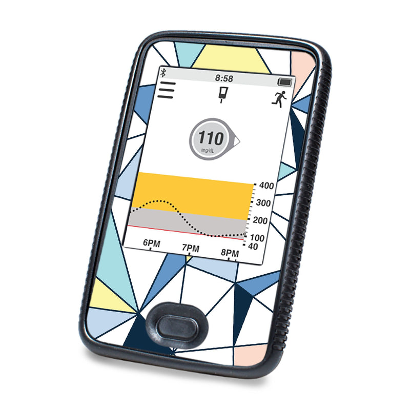 Peelz Winter Geometric DEXCOM G6 Touchscreen Receiver Peelz/Stickers White Smoke