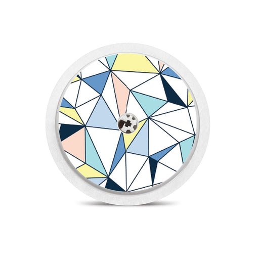 Peelz Winter Geometric Freestyle Libre 2 Peelz/Stickers White Smoke Sensor Only