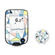 Peelz Winter Geometric Freestyle Libre 2 Peelz/Stickers White Smoke Receiver + Sensor
