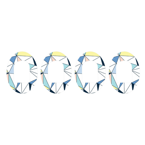 Peelz Winter Geometric Pod Patch Tape - Pump Peelz Patch Medical Tape White Smoke 4-Pack Omnipod Tape