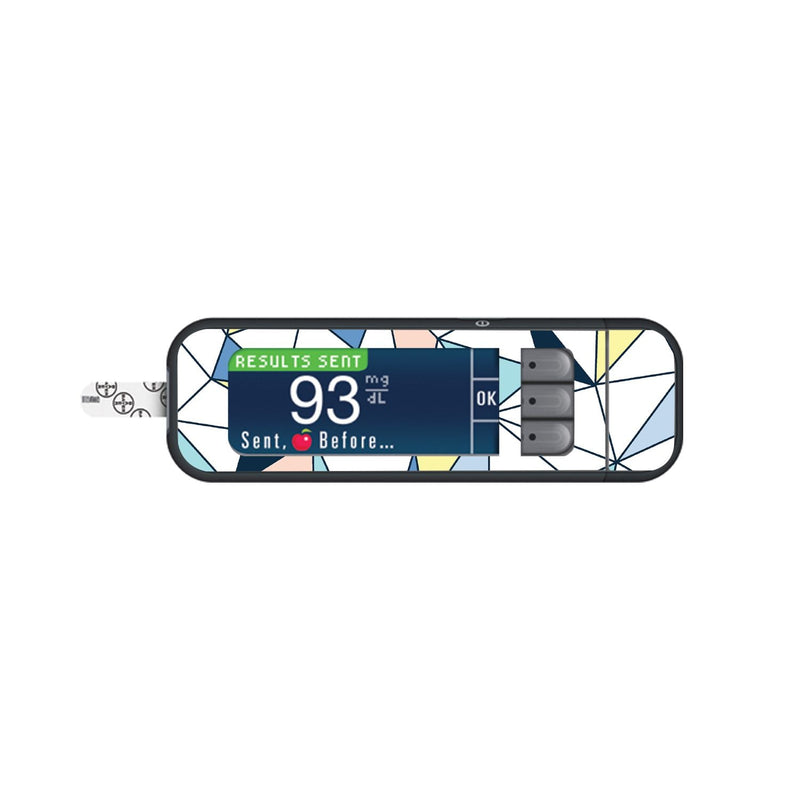 Peelz Winter Geometric Sticker for Bayer Contour Next Glucometer Peelz/Stickers White Smoke