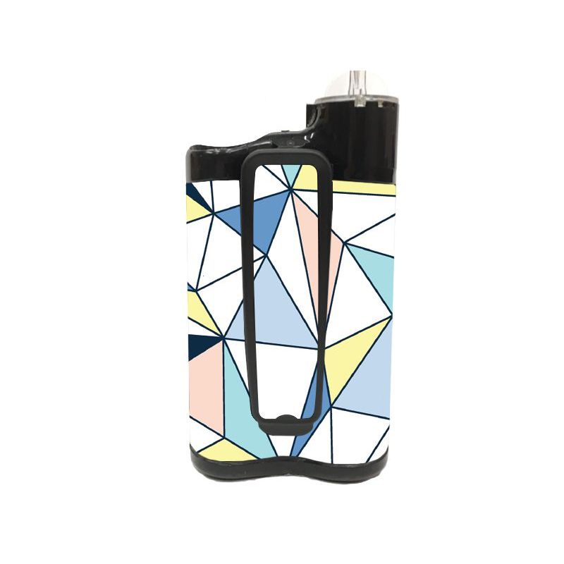 Peelz Winter Geometric Sticker for Medtronic MiniMed 770G & 780G Peelz/Stickers White Smoke Back and Clip Peelz