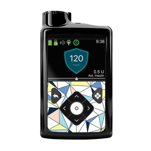 Peelz Winter Geometric Sticker for Medtronic MiniMed 770G & 780G Peelz/Stickers Black Whole System Peelz (front back + clip),Front Peelz