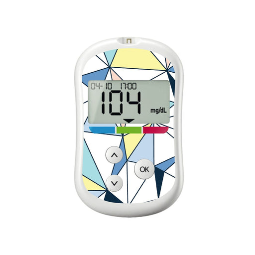 Peelz Winter Geometric for OneTouch Verio Flex Glucometer Peelz/Stickers White Smoke