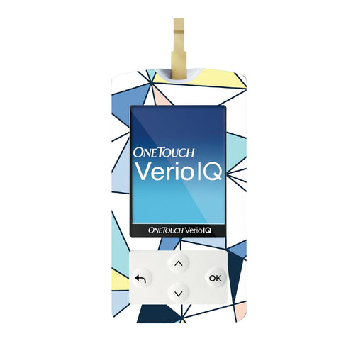 Peelz Winter Geometric for OneTouch Verio IQ Glucometer Peelz/Stickers White Smoke