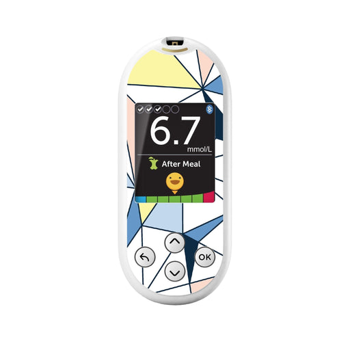 Peelz Winter Geometric for OneTouch Verio Reflect Glucometer Peelz/Stickers White Smoke