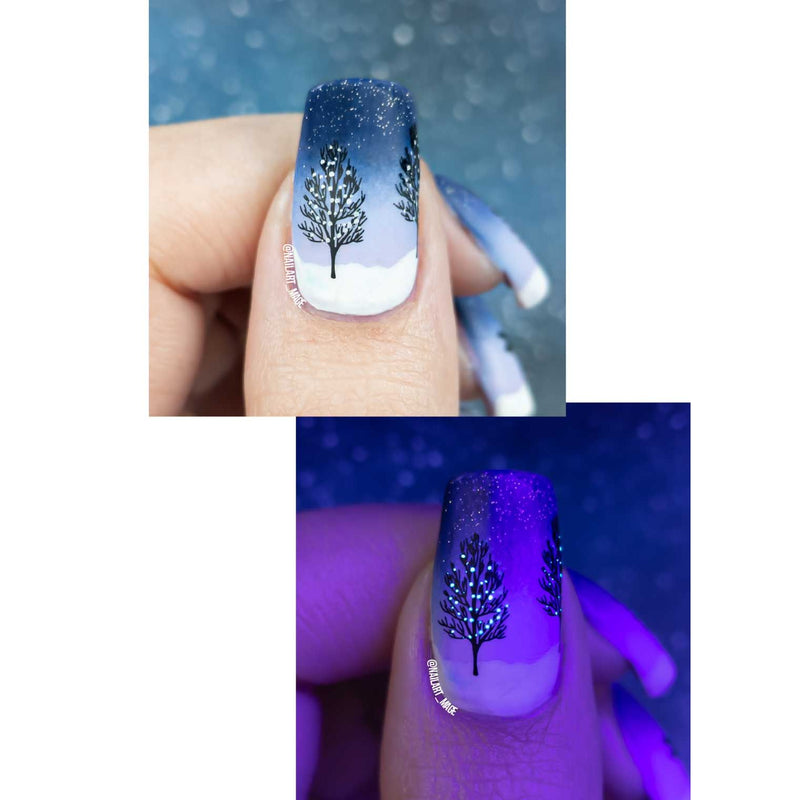 UberChic Beauty It's A Season Of Joy Stamping Plate Dark Slate Blue