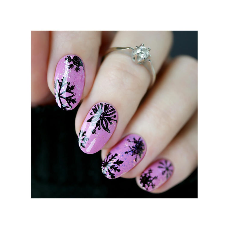 UberChic Beauty Winter Wonderland Stamping Plate Dark Gray