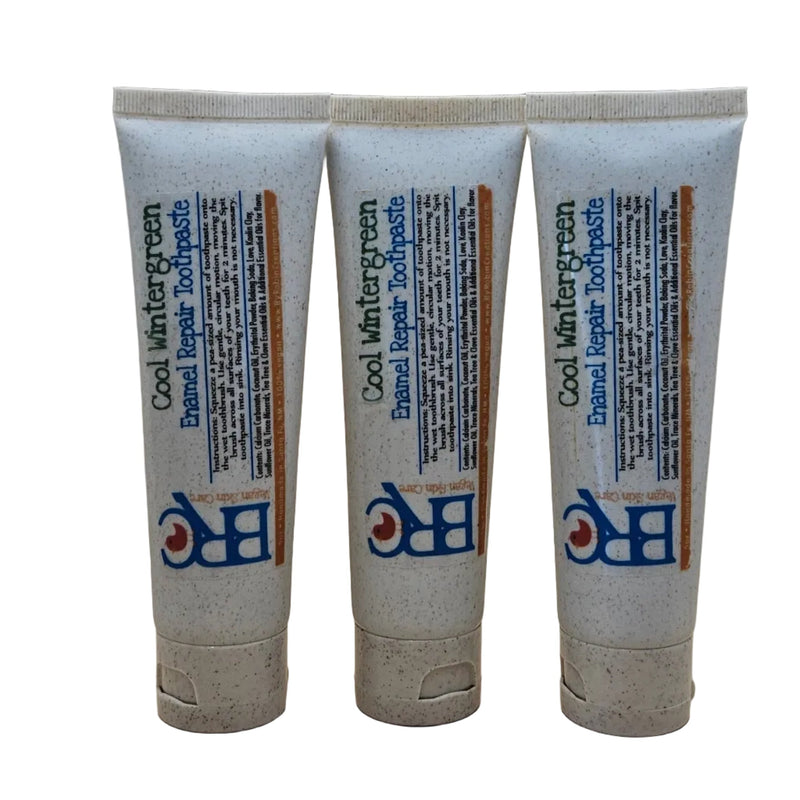By Robin Creations Enamel Repair Remineralizing Toothpaste Toothpaste White Smoke 3 Tubes / Cool Wintergreen