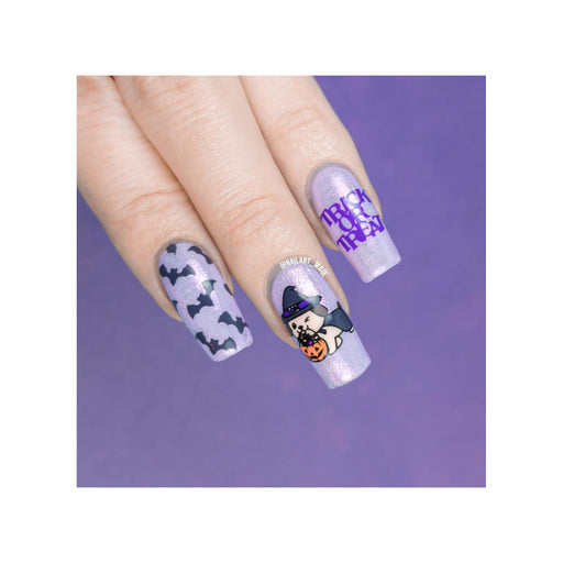 UberChic Beauty Halloween-08 Stamping Plate Light Slate Gray