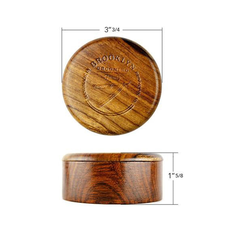 Brooklyn Grooming Wood Shaving Bowl - Dark Oak Shaving Bowl Sienna