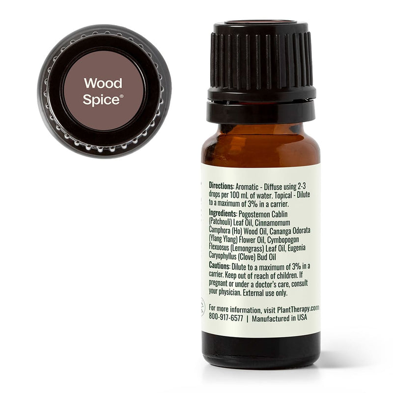 Plant Therapy Wood Spice Essential Oil Blend Essential Oil White Smoke 10 mL