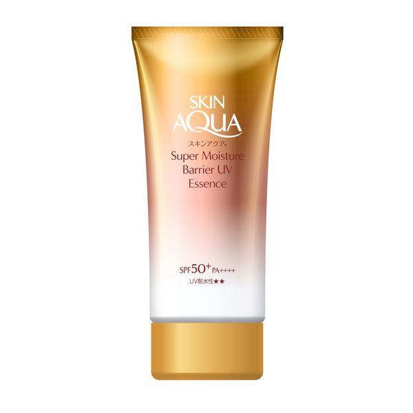 AsiaBeautyMall Rohto Skin Aqua Super Moisture Barrier UV Essence SPF 50+ PA++++ Sunscreen White Smoke