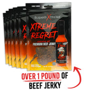 Elijah's Xtreme Xtreme Regret Spicy Beef Jerky - 6 bags (1lb) Beef Jerky White Smoke