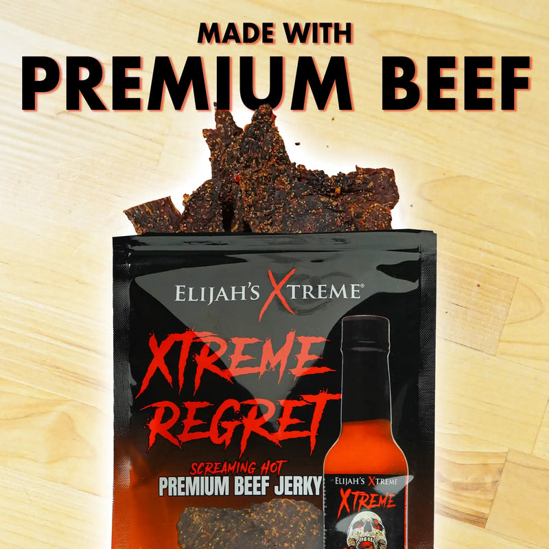 Elijah's Xtreme Elijah’s Xtreme Beef Jerky Bulk Trio - 6 bags of Each Flavor, 18 bags total (3lbs) Beef Jerky Khaki