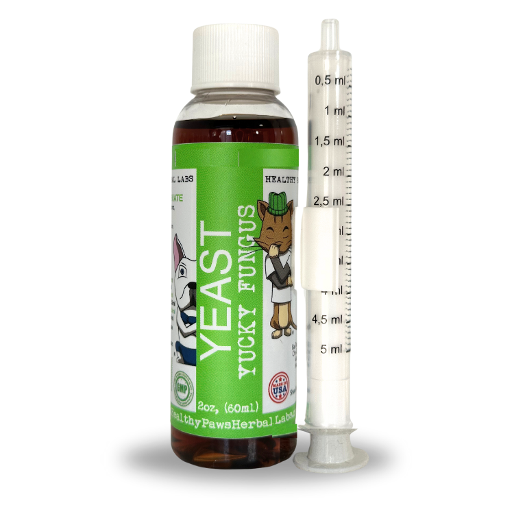 Healthy Paws Herbal Labs Yucky Fungus – Supports Skin Comfort & Healthy Microbial Balance White Smoke